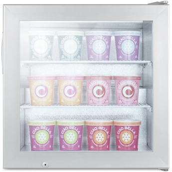 Summit Commercial 2.0 Cu. Ft. Stainless Steel Frame Glass Door Compact Display Freezer — thumbnail 6