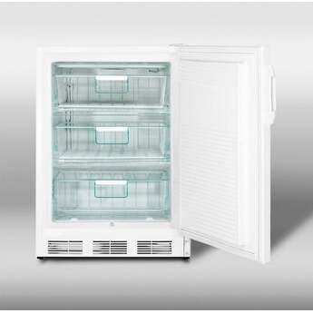 Summit 24" 3.5 cu. ft. White Undercounter Compact Freezer - ADA Compliant — thumbnail 3