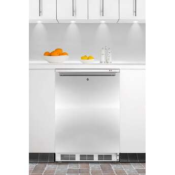 Summit 24" 3.5 cu. ft. Stainless Steel Undercounter Compact Freezer