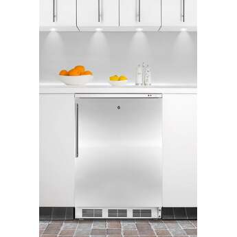 Summit 24" 3.5 cu. ft. Stainless Steel Undercounter Compact Freezer