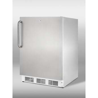Summit 24" 3.5 cu. ft. Stainless Steel Built-In Capable Compact Freezer - ADA Compliant