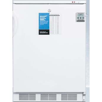 Summit Accucold PLUS2 24" 3.2 cu.ft. White with Lock Pharmaceutical Counter Height Compact Freezer