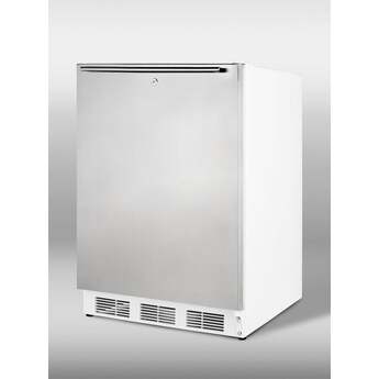 Summit AccuCold 24" 3.5 cu. ft. Stainless Steel Built-In Capable Compact Freezer - ADA Compliant