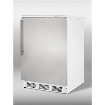 Summit 24" 3.5 cu. ft. Stainless Steel Undercounter Compact Freezer