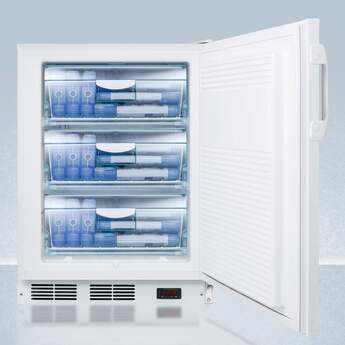 Summit Accucold PLUS2 24" 3.2 cu.ft. White with Lock Built-In Pharmaceutical Undercounter Compact Freezer - ADA Compliant — thumbnail 6