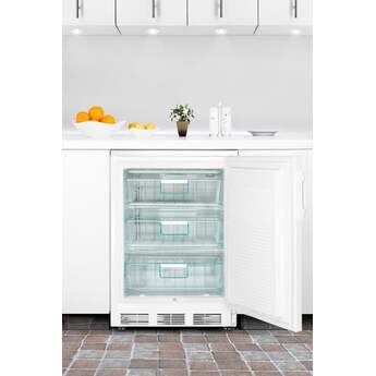 Summit AccuCold Medical 24" 3.5 cu. ft. White Built-In Undercounter Compact Freezer