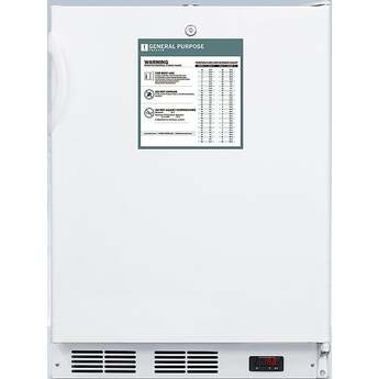 Summit Accucold MOMCUBE 24" 3.5 cu.ft. White Built-In Undercounter Breast Milk Freezer - ADA Compliant