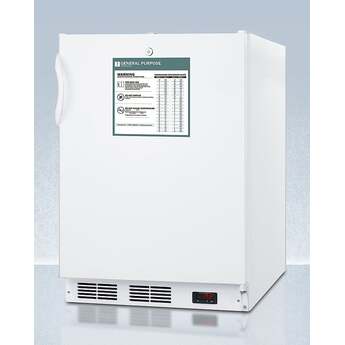 Summit Accucold MOMCUBE 24" 3.5 cu.ft. White Built-In Undercounter Breast Milk Freezer - ADA Compliant — thumbnail 3