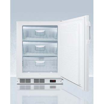 Summit Accucold MOMCUBE 24" 3.5 cu.ft. White Built-In Undercounter Breast Milk Freezer - ADA Compliant — thumbnail 6