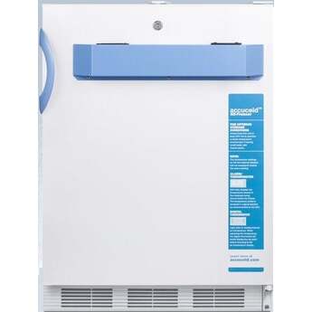 Summit Accucold 24" 3.2 Cu. Ft. White Built-In Compact Freezer - ADA Compliant