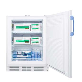 Summit Accucold 24" 3.2 Cu. Ft. White Built-In Compact Freezer - ADA Compliant — thumbnail 2