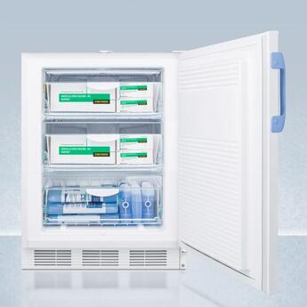 Summit Accucold 24" 3.2 Cu. Ft. White Built-In Compact Freezer - ADA Compliant — thumbnail 7