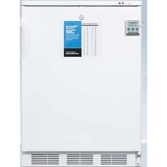 Summit Accucold PLUS2 24" 3.2 cu.ft. White with Lock Built-In Pharmaceutical Compact Freezer