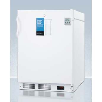 Summit Accucold PLUS2 24" 3.2 cu.ft. White with Lock Built-In Pharmaceutical Compact Freezer - ADA Compliant — thumbnail 4