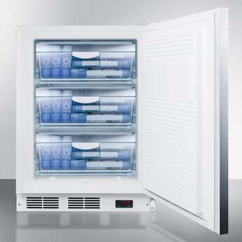 Summit AccuCold 24" 3.5 cu. ft. Stainless Steel Built-In Undercounter Pharmaceutical Freezer - ADA Compliant — thumbnail 2