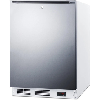 Summit AccuCold 24" 3.5 cu. ft. Stainless Steel Built-In Undercounter Compact Freezer - ADA Compliant — thumbnail 5