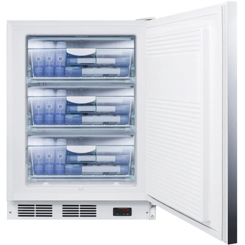Summit AccuCold 24" 3.5 cu. ft. Stainless Steel Built-In Undercounter Compact Freezer - ADA Compliant — thumbnail 7
