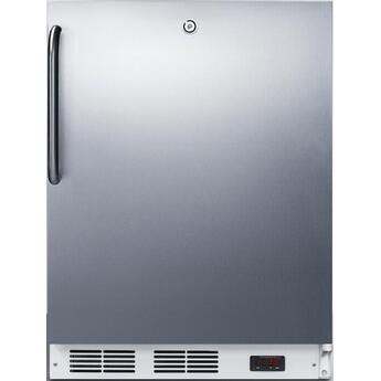 Summit AccuCold 24" 3.5 cu. ft. Stainless Steel Built-In Undercounter Compact Freezer - ADA Compliant