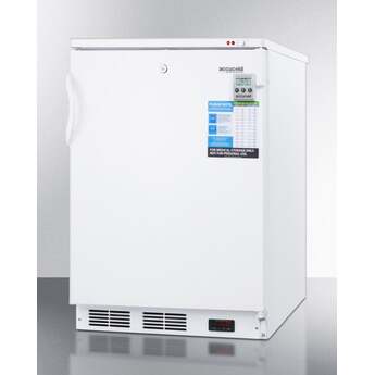 Summit Accucold 24" 3.2 Cu. Ft. White Built-In Compact Freezer — thumbnail 4