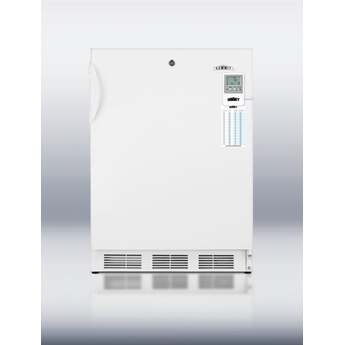 Summit AccuCold 24" 3.2 cu. ft. White Undercounter Compact Freezer - ADA Compliant