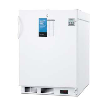 Summit Accucold PLUS2 24" 3.2 cu.ft. White with Lock Pharmaceutical Compact Freezer - ADA Compliant — thumbnail 4