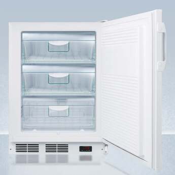 Summit Accucold PLUS2 24" 3.2 cu.ft. White with Lock Pharmaceutical Compact Freezer - ADA Compliant — thumbnail 7