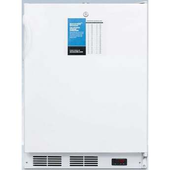Summit Accucold PRO 24" 3.2 cu.ft. White with Lock Pharmaceutical Compact Freezer - ADA Compliant