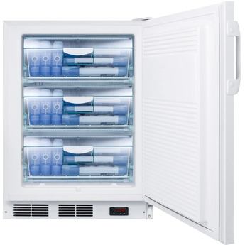 Summit Accucold PRO 24" 3.2 cu.ft. White with Lock Pharmaceutical Compact Freezer - ADA Compliant — thumbnail 3