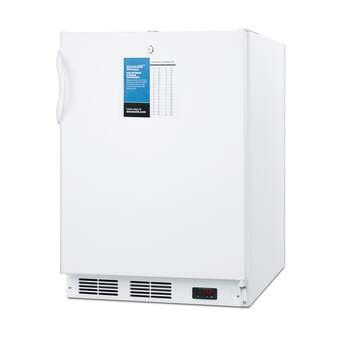 Summit Accucold PRO 24" 3.2 cu.ft. White with Lock Pharmaceutical Compact Freezer - ADA Compliant — thumbnail 6