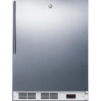Summit AccuCold 24" 3.5 cu. ft. Stainless Steel Undercounter Compact Freezer - ADA Compliant