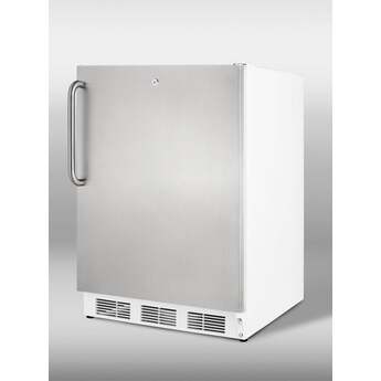 Summit AccuCold 24" 3.5 cu. ft. Stainless Steel Undercounter Compact Freezer - ADA Compliant
