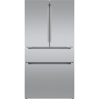 Bosch 800 36" 21 cu.ft. Stainless Steel Counter Depth Four Door French Door Refrigerator with Dual Compressors - Energy Star