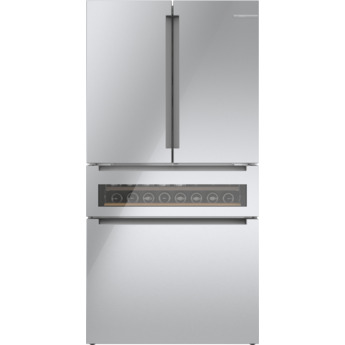 Bosch 800 Series 36 Inch French Door Bottom Mount Refrigerator With Glass Door: Stainless Steel