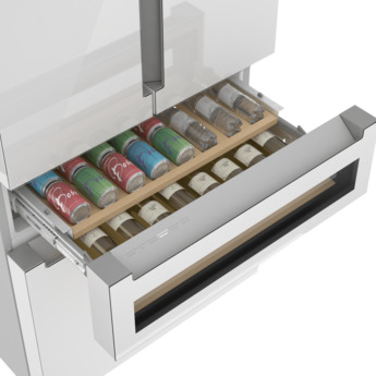 Bosch 800 Series 36 Inch French Door Bottom Mount Refrigerator With Glass Door: White — thumbnail 17