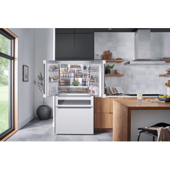 Bosch 800 Series 36 Inch French Door Bottom Mount Refrigerator With Glass Door: White — thumbnail 8