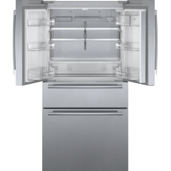 Bosch 800 Series 36 Inch 4- Door French Door Bottom Mount Refrigerator With External Handles: Stainless Steel — thumbnail 4