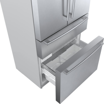 Bosch 800 Series 36 Inch 4- Door French Door Bottom Mount Refrigerator With External Handles: Stainless Steel — thumbnail 6