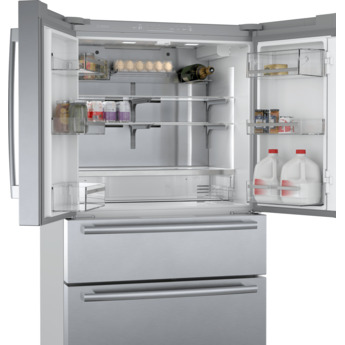Bosch 800 Series 36 Inch 4- Door French Door Bottom Mount Refrigerator With External Handles: Stainless Steel — thumbnail 7
