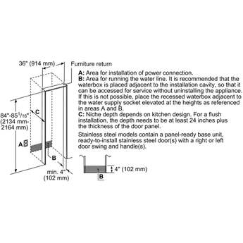 Bosch Benchmark B36IT905NP 36 Inch Counter Depth French Door Refrigerator, in P — thumbnail 16
