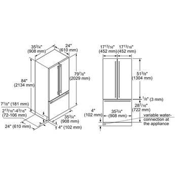 Bosch Benchmark B36IT905NP 36 Inch Counter Depth French Door Refrigerator, in P — thumbnail 26