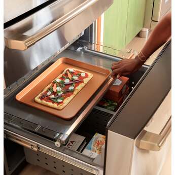 Cafe CGE29DP3TD1 Customizable Professional Collection Series 36 Inch French Door Refrigerator — thumbnail 14