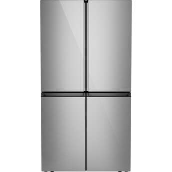 23 Cu. Ft. Smart Counter-Depth Quad-Door Refrigerator with Dual-Dispense AutoFill Pitcher: Platinum Glass