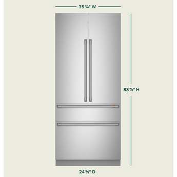 Cafe 36 Inch Built-In French Door Refrigerator: Panel Ready — thumbnail 4