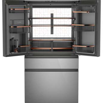 Cafe 36 Inch Counter-Depth Freestanding 4-Door French Door Smart Refrigerator with 23.2 cu. ft. Total Capacity, Dual-Dispense AutoFill Pitcher, TwinChill? Dual Evaporators, Convertible Drawer, Sabbath Mode, OU/CRC Certified and ENERGY STAR Certified: Platinum Glass — thumbnail 13