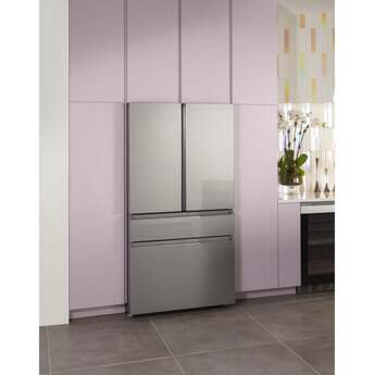 Cafe 36 Inch Counter-Depth Freestanding 4-Door French Door Smart Refrigerator with 23.2 cu. ft. Total Capacity, Dual-Dispense AutoFill Pitcher, TwinChill? Dual Evaporators, Convertible Drawer, Sabbath Mode, OU/CRC Certified and ENERGY STAR Certified: Platinum Glass — thumbnail 5