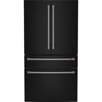 Cafe 36 Inch Counter-Depth Freestanding 4-Door French Door Smart Refrigerator with 23.2 cu. ft. Total Capacity, Dual-Dispense AutoFill Pitcher, TwinChill? Dual Evaporators, Convertible Drawer, Sabbath Mode, OU/CRC Certified and ENERGY STAR Certified: Matte Black — thumbnail 17