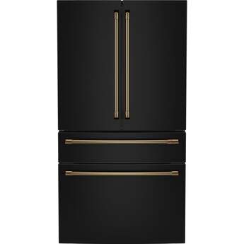 Cafe 36 Inch Counter-Depth Freestanding 4-Door French Door Smart Refrigerator with 23.2 cu. ft. Total Capacity, Dual-Dispense AutoFill Pitcher, TwinChill? Dual Evaporators, Convertible Drawer, Sabbath Mode, OU/CRC Certified and ENERGY STAR Certified: Matte Black — thumbnail 27