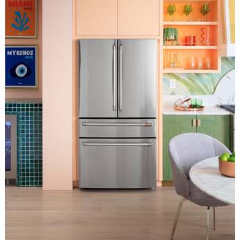Cafe 36 Inch Counter-Depth Freestanding 4-Door French Door Smart Refrigerator with 23.2 cu. ft. Total Capacity, Dual-Dispense AutoFill Pitcher, TwinChill? Dual Evaporators, Convertible Drawer, Sabbath Mode, OU/CRC Certified and ENERGY STAR Certified: Matte Black — thumbnail 29
