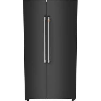 Cafe 36 Inch Counter Depth French Door Refrigerator With Internal Dispenser With AutoFill And Energy Star Qualified: Matte Black