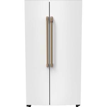 Cafe 36 Inch Counter Depth Side-By-Side Refrigerator With Internal Dispenser With AutoFill And Energy Star Qualified: Matte White